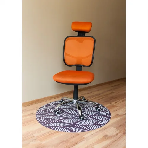 Elastyczna mata podłogowa pod krzesło z grafiką 018 - okrągła 100cm, gr 2,2mm