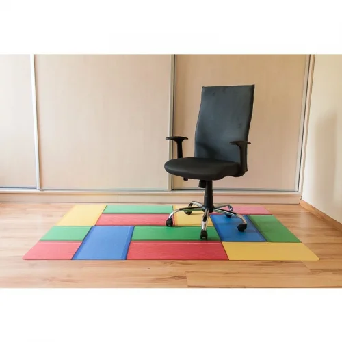 Elastyczna podkładka pod krzesło biurowe 120x180cm gr. 2,2mm wzór 051 - KLOCKI