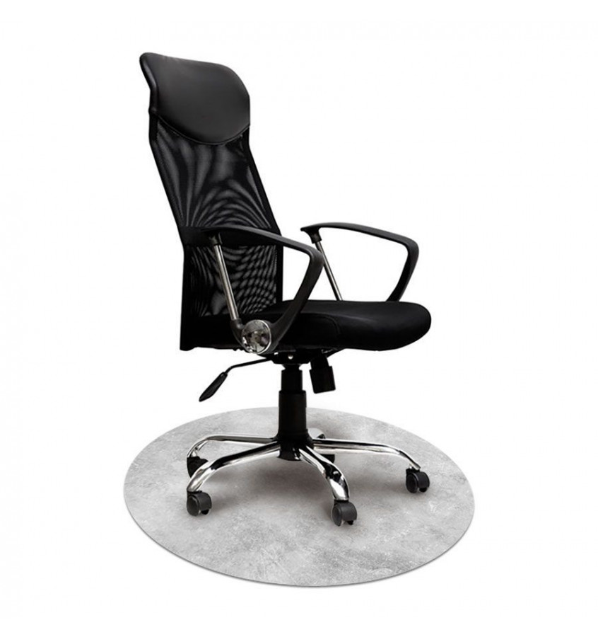 Mata ochronna pod krzesło na kółkach z grafiką 074 BETON - pod krzesło - okrągła śr. 100cm gr. 13mm