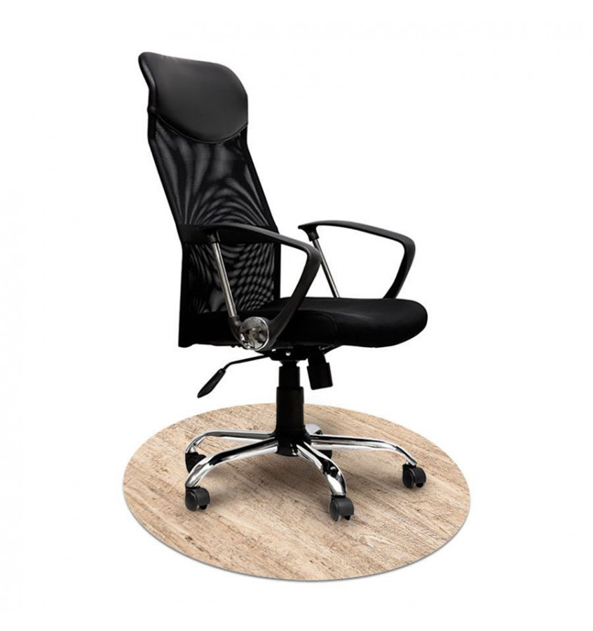 Mata ochronna pod krzesło z grafiką 080 DREWNO - okrągła śr. 100cm gr. 13mm