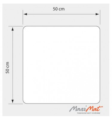 Podkładka mata przezroczysta 50x50 cm grubość 1mm pod doniczkę akwarium PC