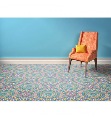 Wykładzina z nadrukiem ROZETY PCV0008 szerokość 150 cm