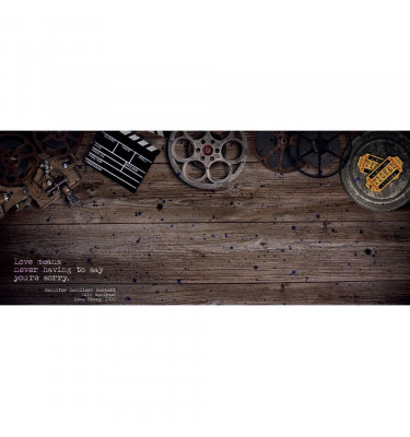 Antypoślizgowa miękka podkładka na całe biurko MALM z IKEA 151x65cm wzór FILMOWY