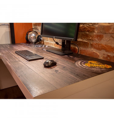 Antypoślizgowa miękka podkładka na całe biurko MALM z IKEA 151x65cm wzór FILMOWY