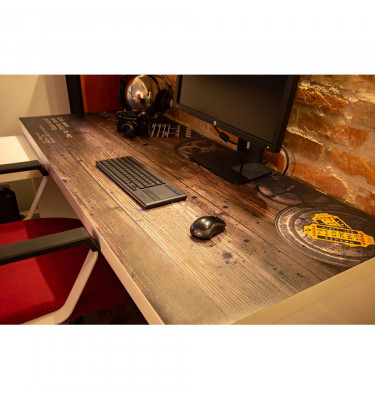 Antypoślizgowa miękka podkładka na całe biurko MALM z IKEA 151x65cm wzór FILMOWY