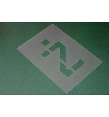 Komplet 44 szablony LITERY i CYFRY  z tworzywa - czcionka carrier - wys. 5 cm gr. 03mm