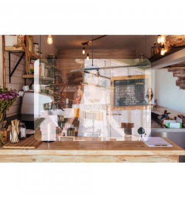 Wielka osłona ochronna nad biurko ladę 100x140 cm