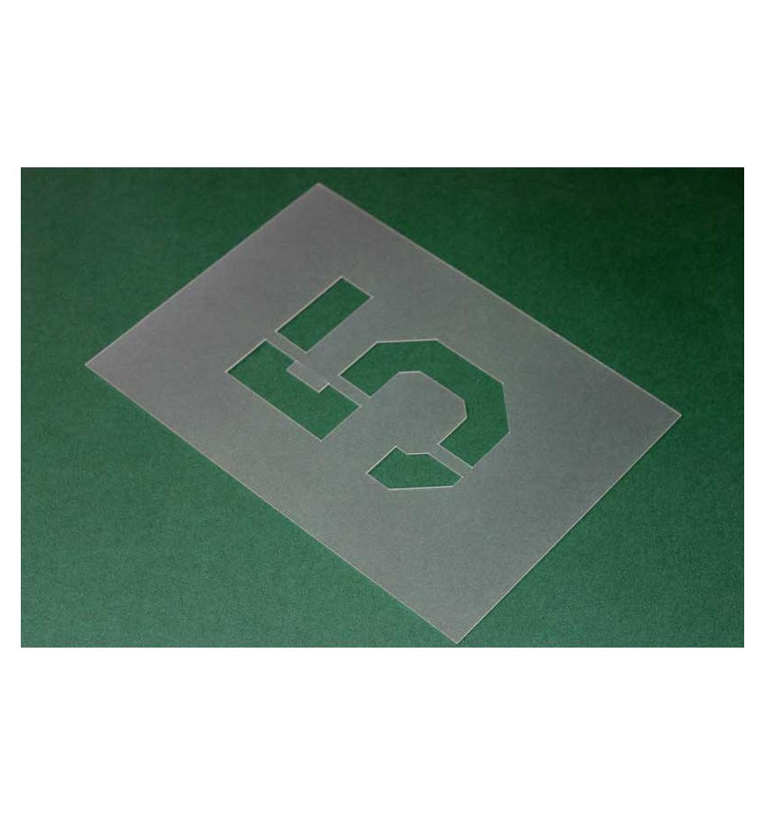 Komplet 44 szablony LITERY i CYFRY  z tworzywa- czcionka carrier - wys. 30 cm gr. 03mm