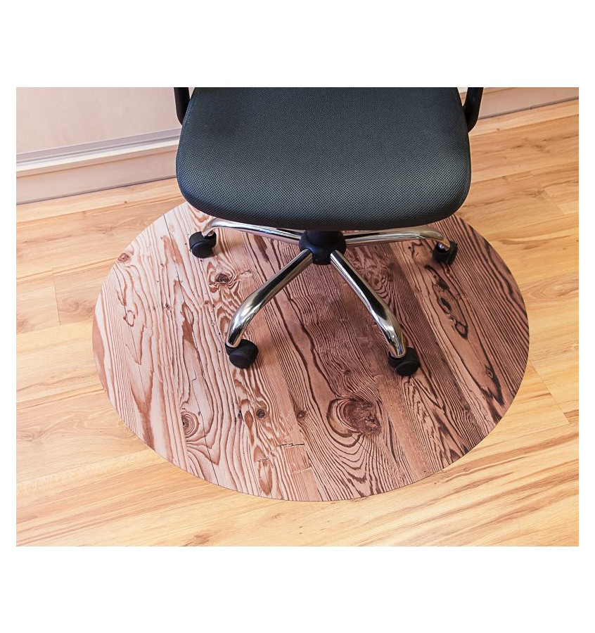 Elastyczna mata ochronna pod krzesło na kółkach z grafiką 065 - pod fotel obrotowy - okrągła śr. 100cm gr. 22mm