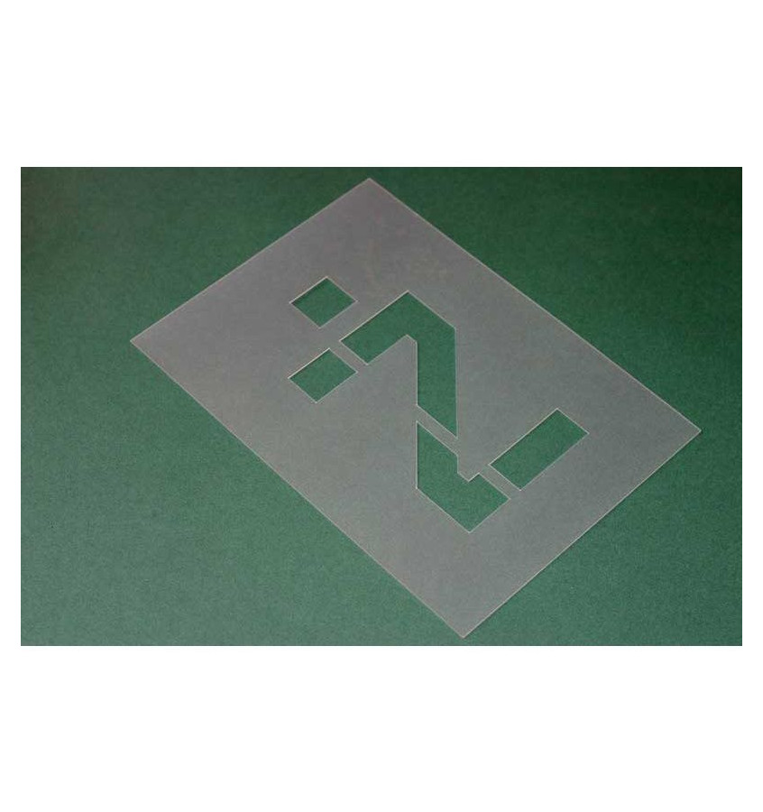 Komplet 44 szablonów LITER i CYFR z tworzywa - czcionka carrier - wys. 50 cm gr. 03mm