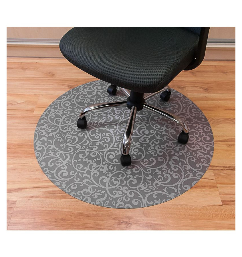 Elastyczna mata ochronna pod krzesło na kółkach z grafiką 062 - pod fotel obrotowy - okrągła śr. 100cm gr. 22mm