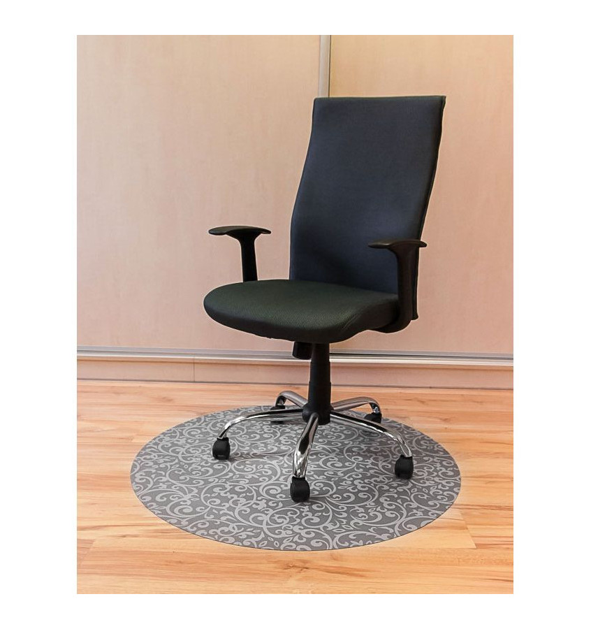 Elastyczna mata ochronna pod krzesło na kółkach z grafiką 062 - pod fotel obrotowy - okrągła śr. 100cm gr. 22mm