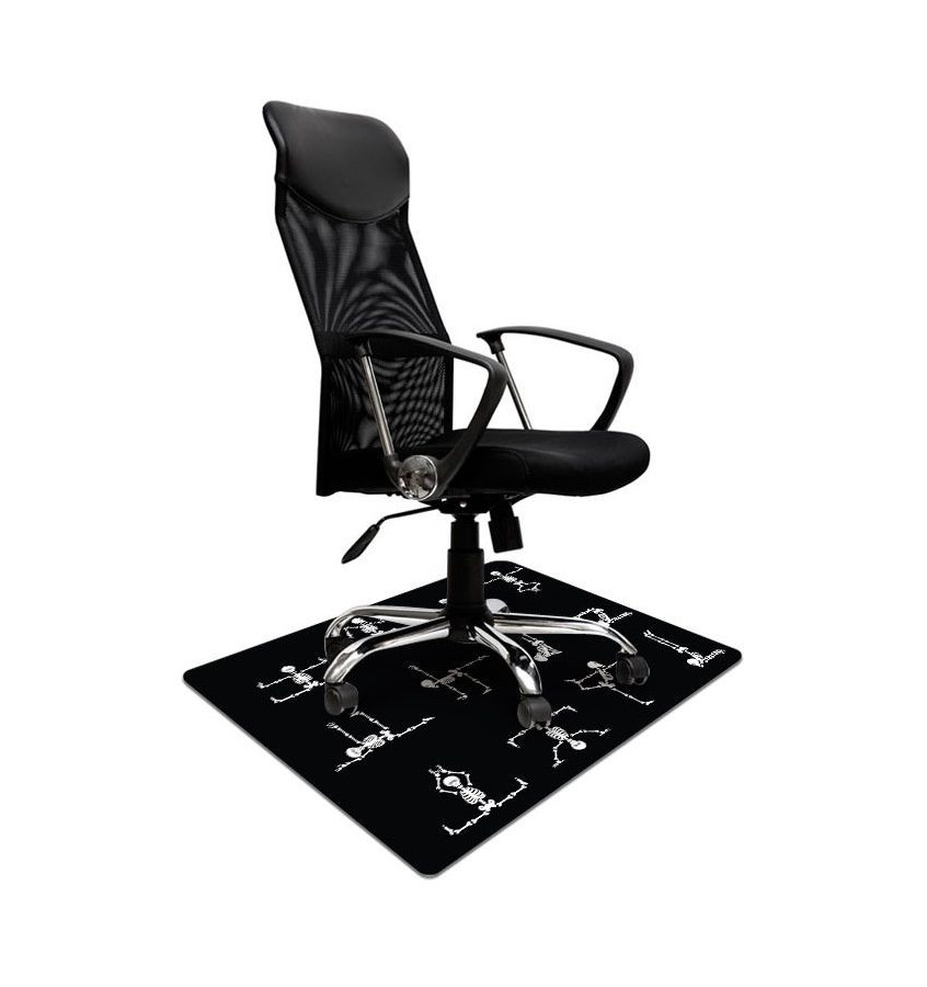 Elastyczna mata ochronna pod krzesło 80x120cm gr. 22mm z grafiką 061 - GIMNASTYKA SZKIELETÓW