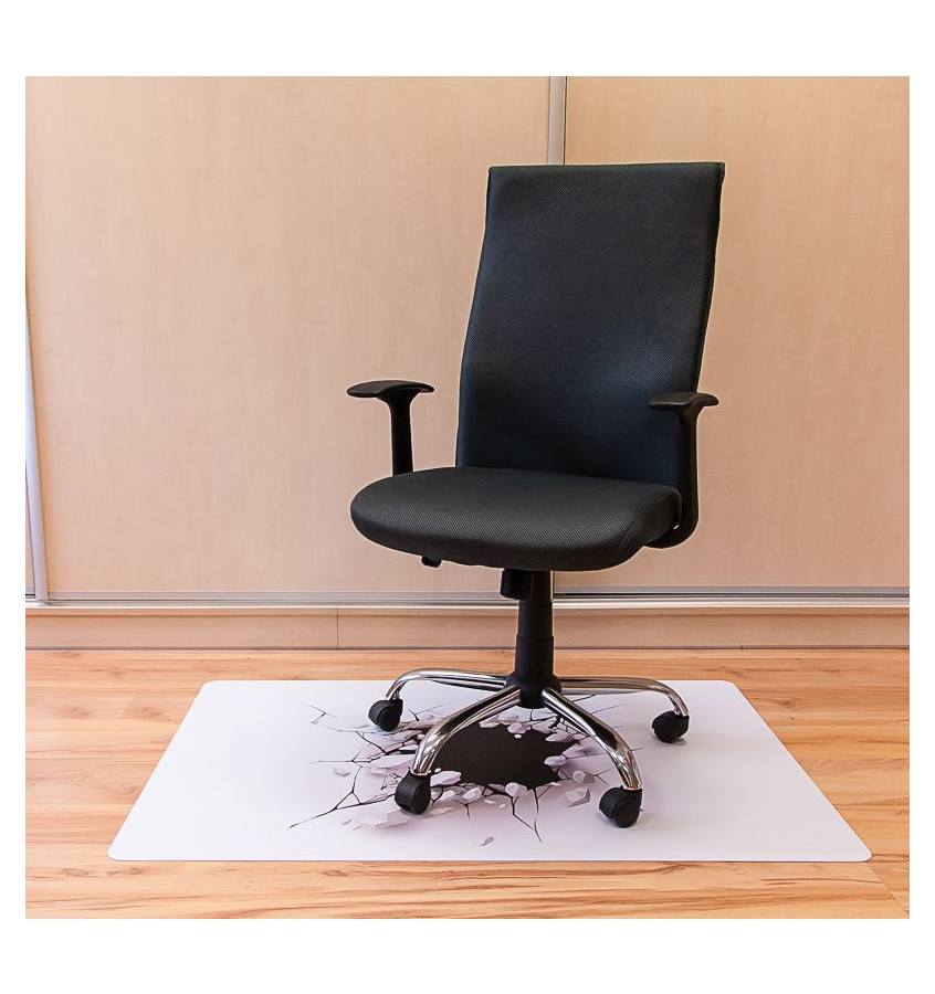 Elastyczna mata ochronna pod krzesło 80x120cm gr. 22mm z grafiką 059 - CZARNA DZIURA