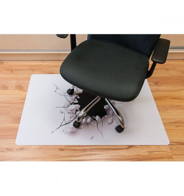 Elastyczna mata ochronna pod krzesło 80x120cm gr. 22mm z grafiką 059 - CZARNA DZIURA