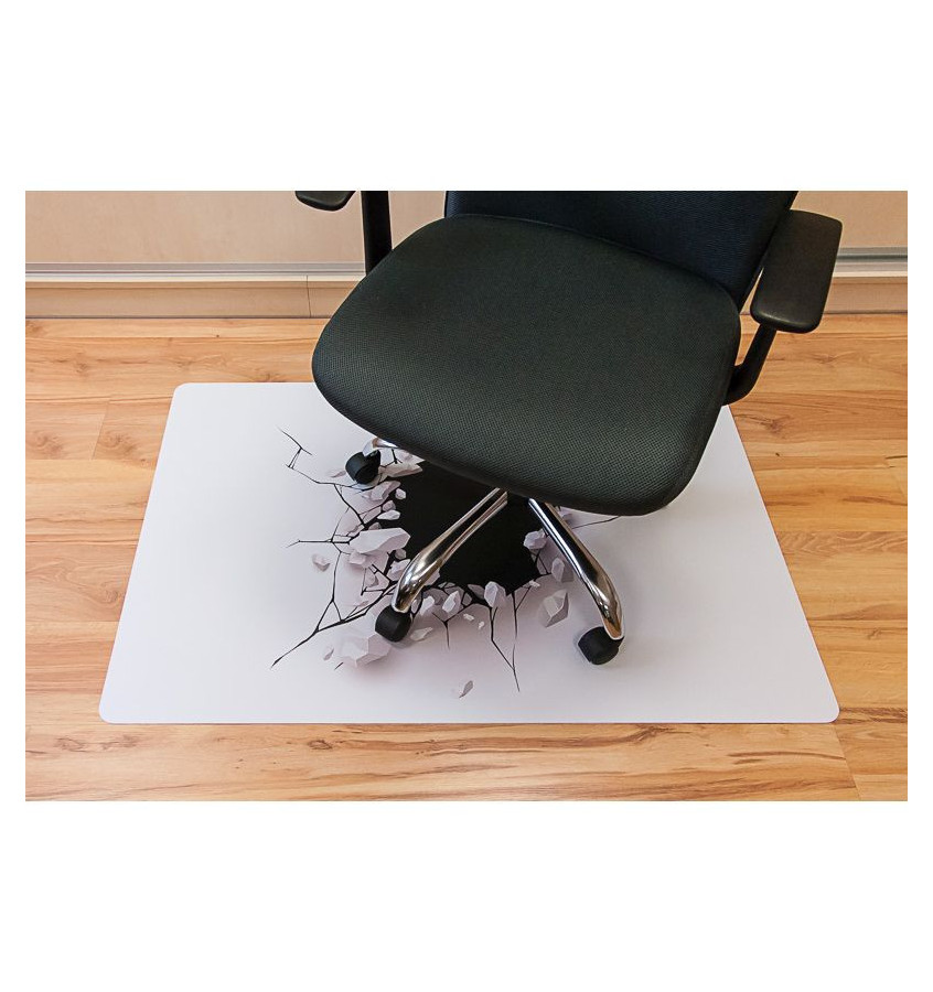 Elastyczna mata ochronna pod krzesło 80x120cm gr. 22mm z grafiką 059 - CZARNA DZIURA