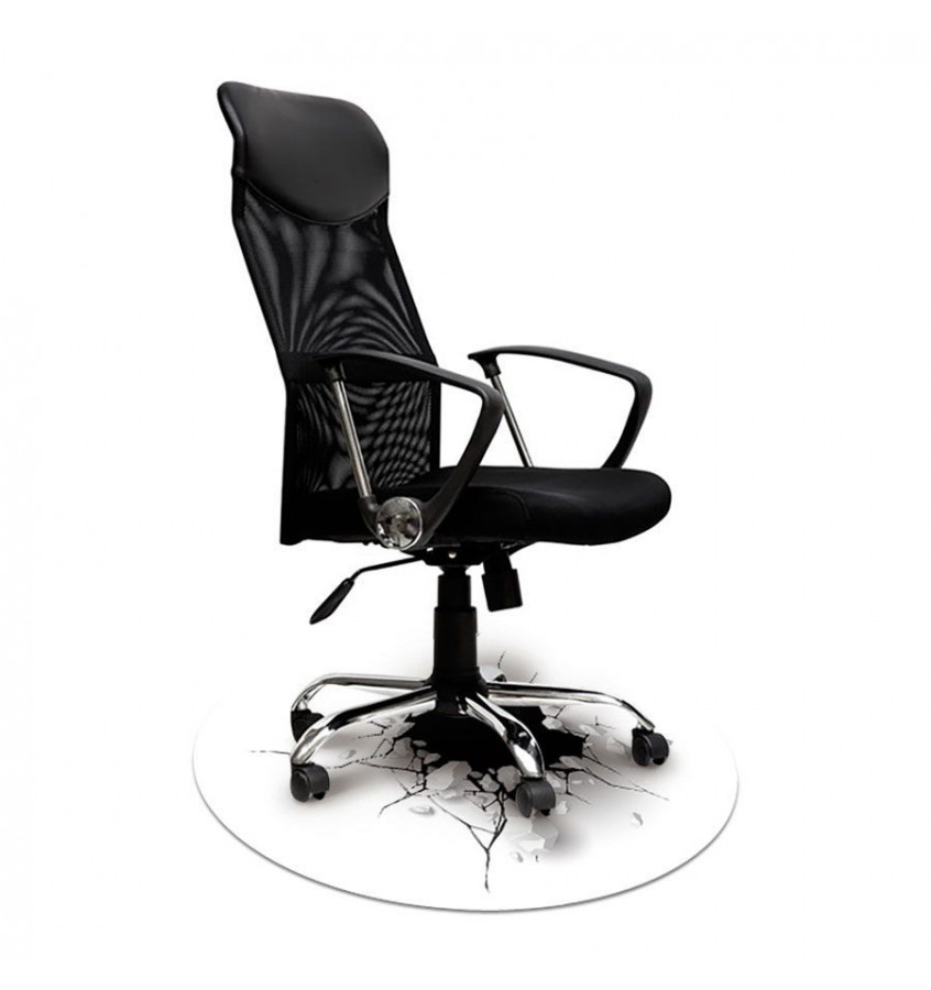 Elastyczna podkładka  śr. 100cm pod krzesło gr. 22mm wzór 059 - CZARNA DZIURA 