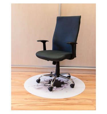 Elastyczna podkładka  śr. 100cm pod krzesło gr. 22mm wzór 059 - CZARNA DZIURA 