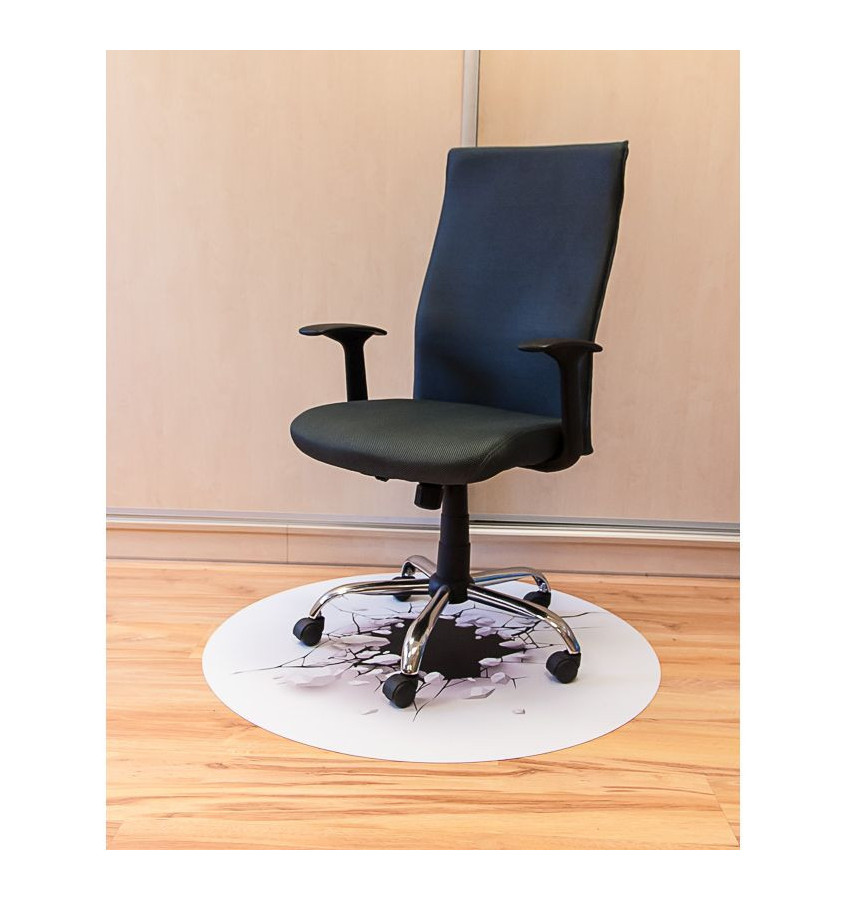 Elastyczna podkładka  śr. 100cm pod krzesło gr. 22mm wzór 059 - CZARNA DZIURA 