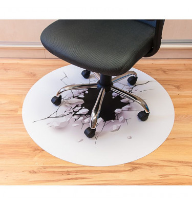 Elastyczna podkładka  śr. 100cm pod krzesło gr. 22mm wzór 059 - CZARNA DZIURA 