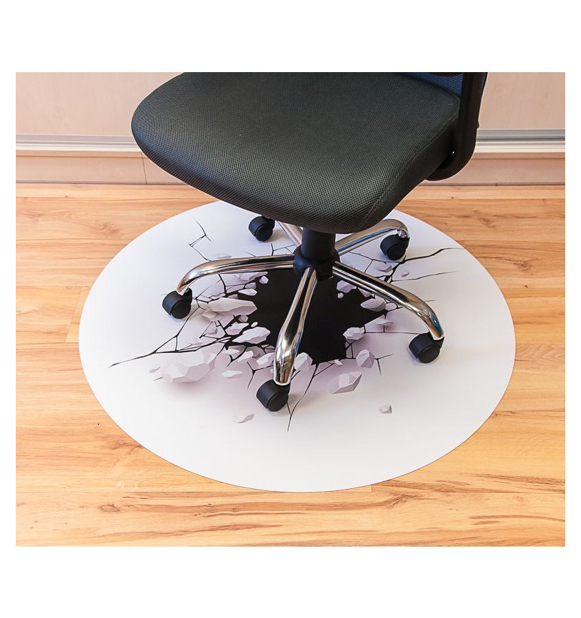 Elastyczna podkładka  śr. 100cm pod krzesło gr. 22mm wzór 059 - CZARNA DZIURA 