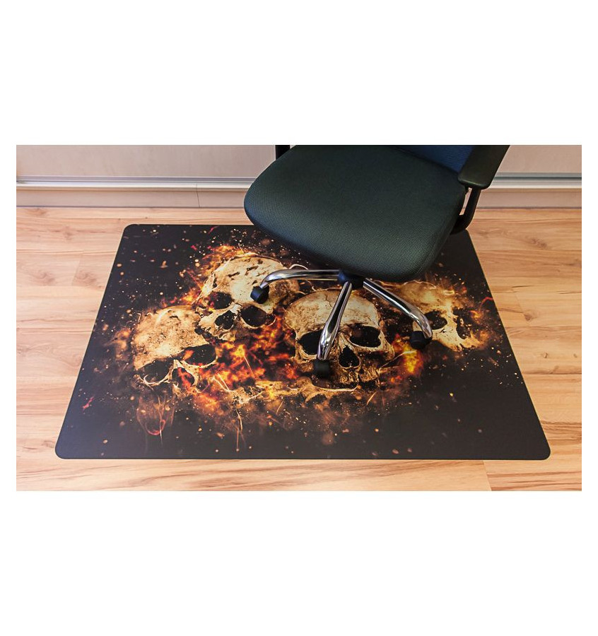 Elastyczna mata 100x140cm gr. 22mm ze wzorem 057 - PŁONĄCE CZASZKI