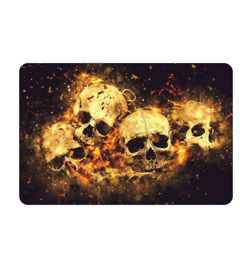 Elastyczna mata ochronna pod krzesło na kółkach 80x120cm gr. 22mm z grafiką 057 - CZASZKI