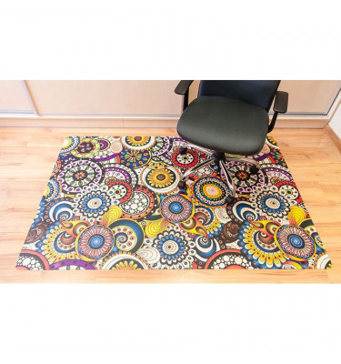 Elastyczna podkładka pod krzesło fotel 120x180cm gr. 22mm wzór 056 - KOLOROWE MANDALE