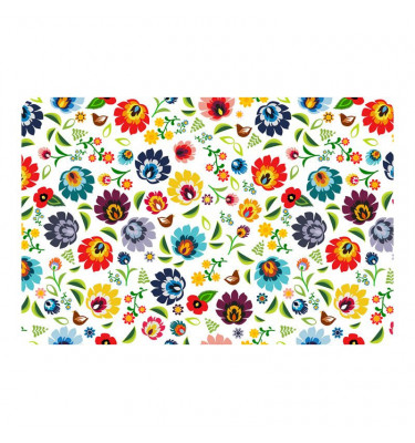 Elastyczna mata ochronna pod krzesło fotel 80x120cm gr. 22mm ze wzorem 055 - LUDOWYM