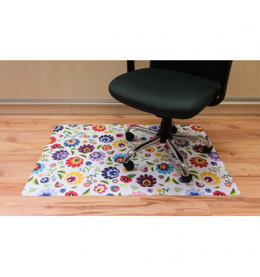 Elastyczna mata ochronna pod krzesło fotel 80x120cm gr. 22mm ze wzorem 055 - LUDOWYM