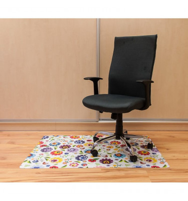 Elastyczna mata ochronna pod krzesło fotel 80x120cm gr. 22mm ze wzorem 055 - LUDOWYM