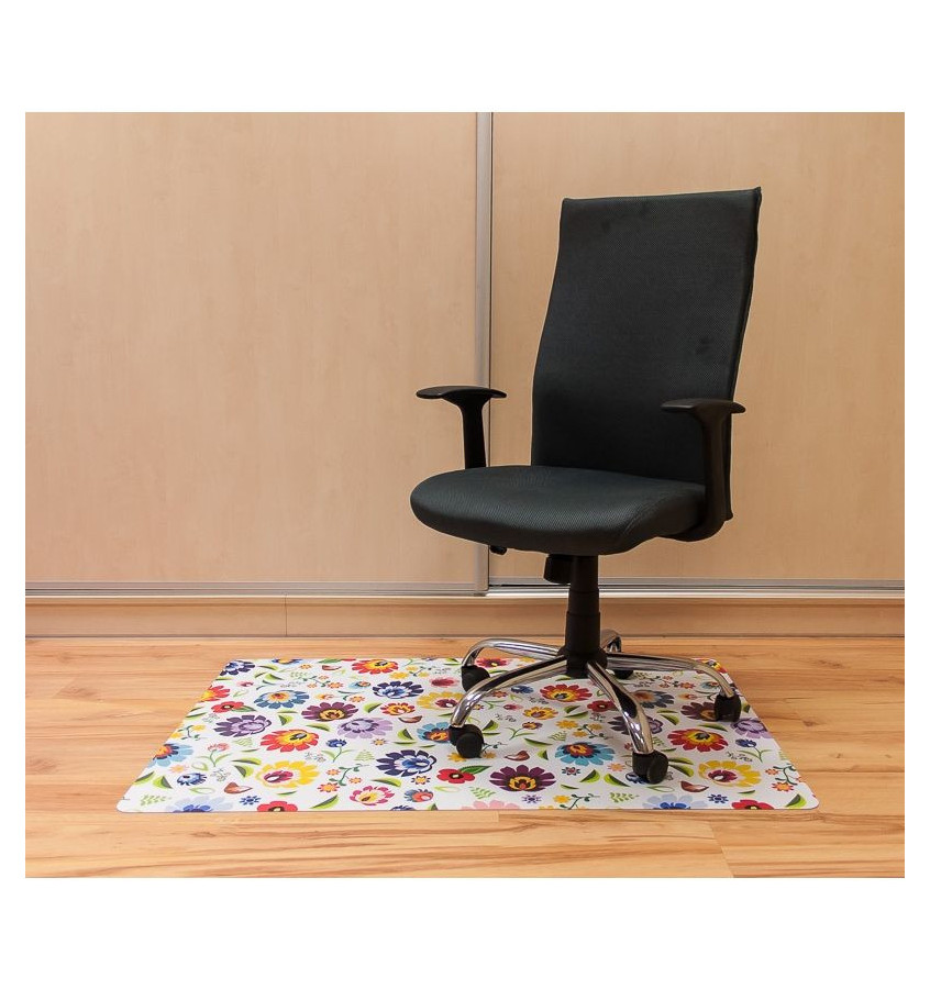 Elastyczna mata ochronna pod krzesło fotel 80x120cm gr. 22mm ze wzorem 055 - LUDOWYM