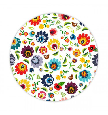 Elastyczna mata pod krzesło na kółkach z grafiką 055  - okrągła śr. 100cm gr. 22mm