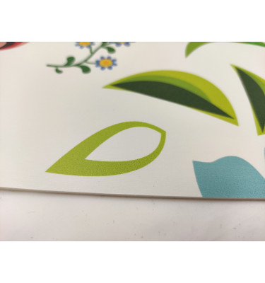 Elastyczna mata pod krzesło na kółkach z grafiką 055  - okrągła śr. 100cm gr. 22mm