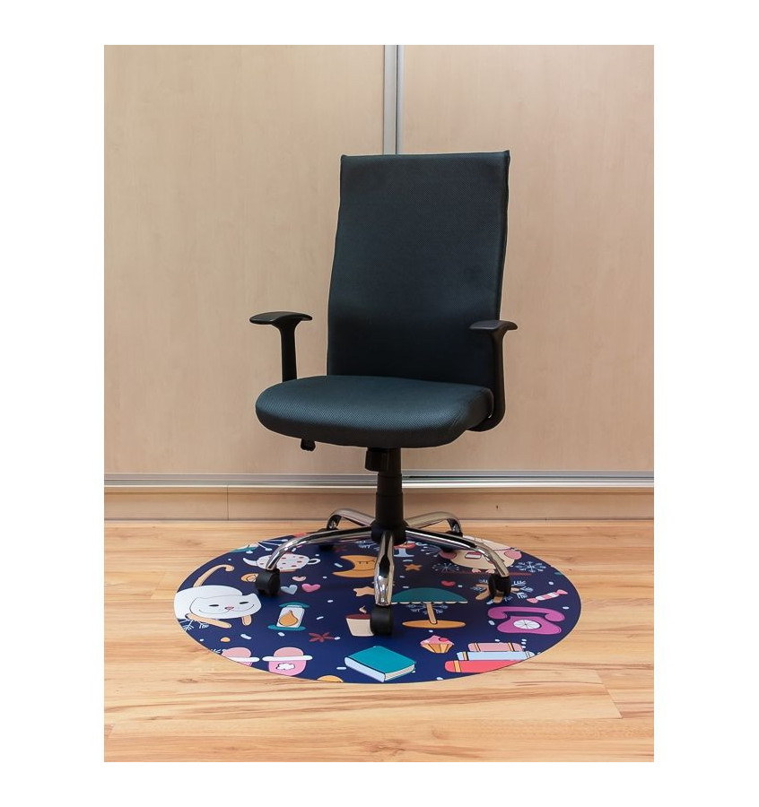 Elastyczna mata pod krzesło biurowe z grafiką 054 - okrągła śr.100cm gr. 22mm