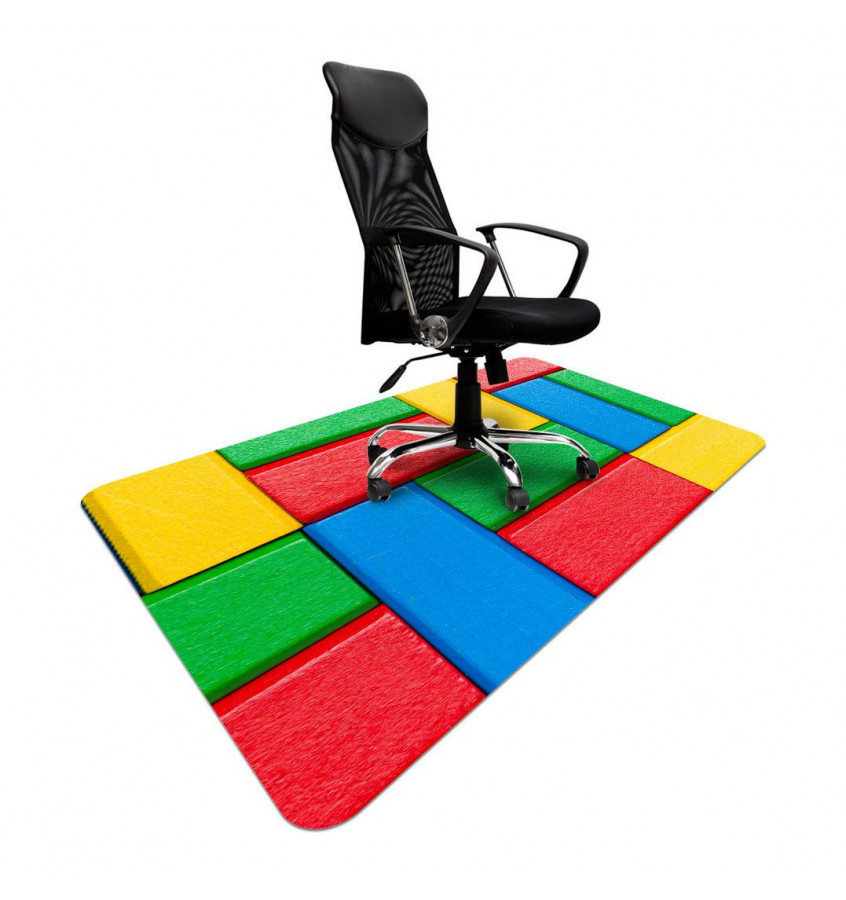 Elastyczna podkładka pod krzesło biurowe 120x180cm gr. 22mm wzór 051 - KLOCKI