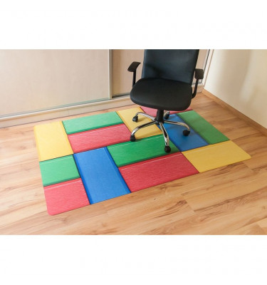 Elastyczna podkładka pod krzesło biurowe 120x180cm gr. 22mm wzór 051 - KLOCKI