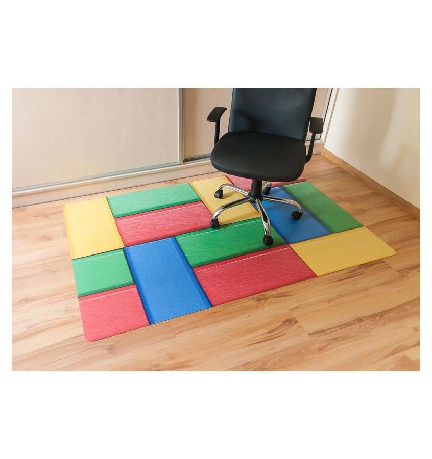 Elastyczna podkładka pod krzesło biurowe 120x180cm gr. 22mm wzór 051 - KLOCKI