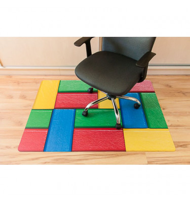 Elastyczna mata ochronna 100x140cm gr. 22mm ze wzorem 051 - KLOCKI