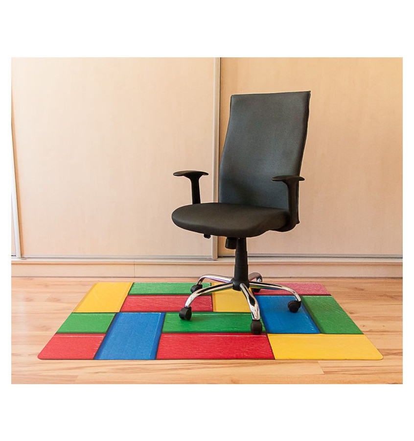 Elastyczna mata ochronna 100x140cm gr. 22mm ze wzorem 051 - KLOCKI