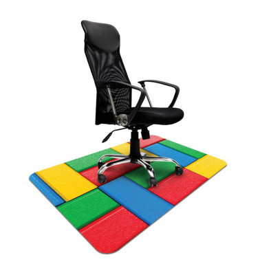 Elastyczna mata ochronna 100x140cm gr. 22mm ze wzorem 051 - KLOCKI