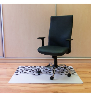 Elastyczna mata ochronna pod krzesło fotel biurowy 80x120cm gr. 22mm wzór 049 - PIŁKI NOŻNE