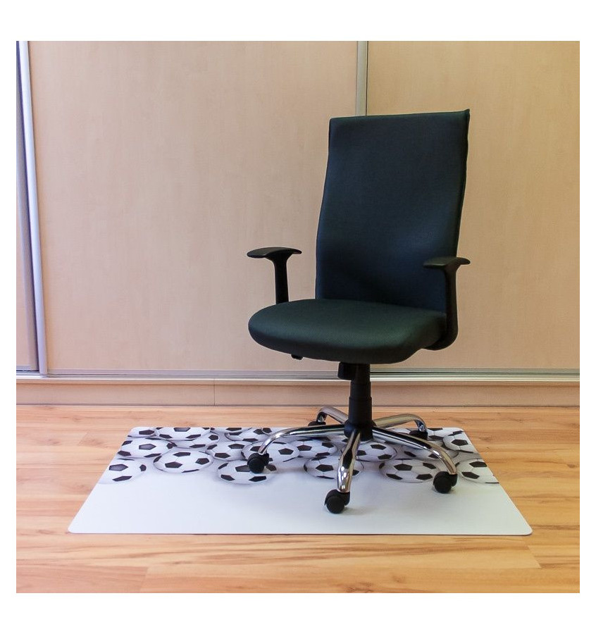 Elastyczna mata ochronna pod krzesło fotel biurowy 80x120cm gr. 22mm wzór 049 - PIŁKI NOŻNE