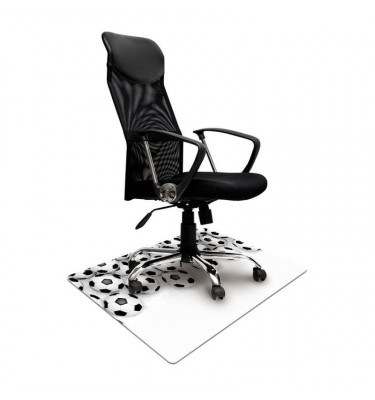 Elastyczna mata ochronna pod krzesło fotel biurowy 80x120cm gr. 22mm wzór 049 - PIŁKI NOŻNE