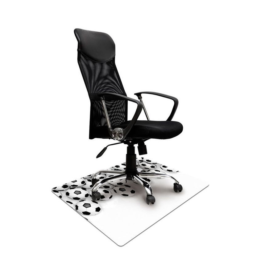 Elastyczna mata ochronna pod krzesło fotel biurowy 80x120cm gr. 22mm wzór 049 - PIŁKI NOŻNE
