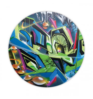 Elastyczna mata pod krzesło na kółkach GRAFFITI  047 - śr. 100cm gr. 22mm