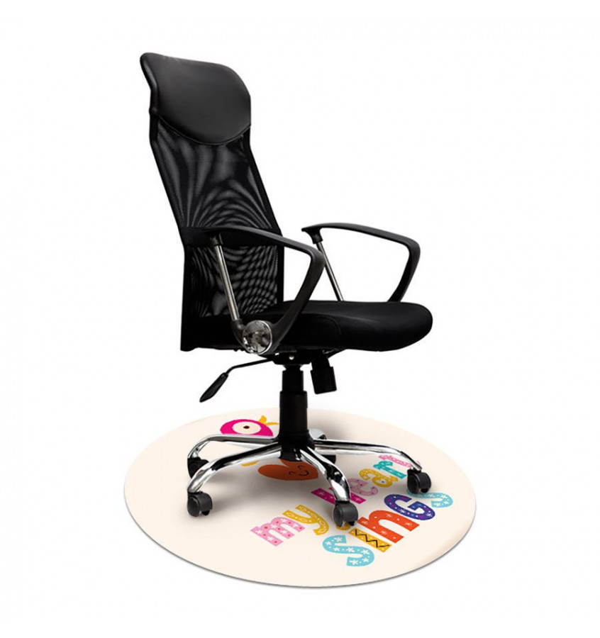 Elastyczna mata ochronna pod krzesło fotel z grafiką 046 - śr. 100cm gr. 22mm