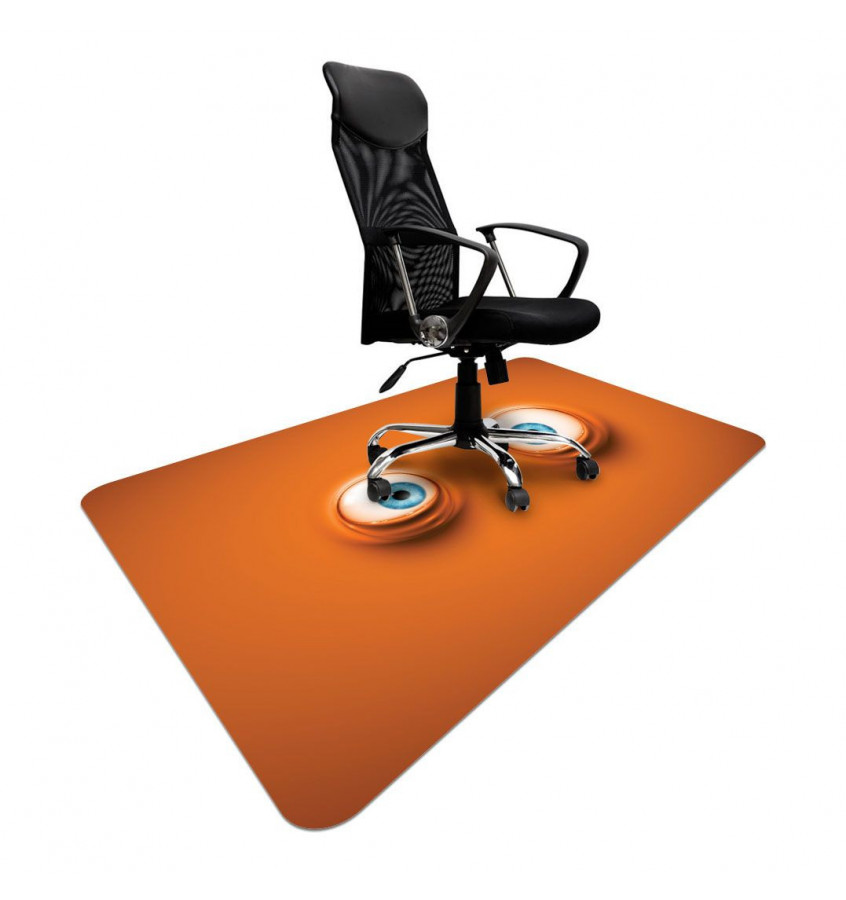 Elastyczna podkładka ochronna pod krzesło 120x180cm  gr. 22mm z nadrukiem 045 - ZEZOWATE OCZY