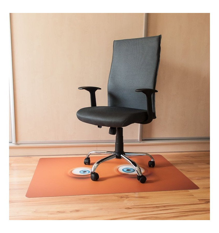 Elastyczna mata ochronna pod krzesło na kółkach 80x120cm - gr. 22mm z grafiką 045 - ZEZOWATE OCZY