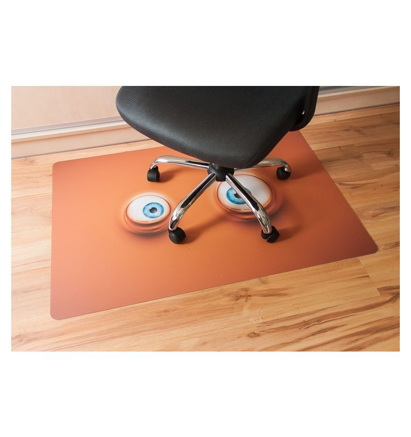Elastyczna mata ochronna pod krzesło na kółkach 80x120cm - gr. 22mm z grafiką 045 - ZEZOWATE OCZY